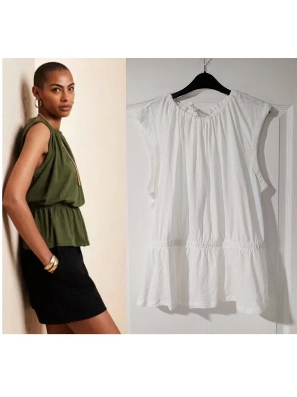NWT Banana Republic Factory | Malibu Slub Tank In White